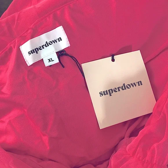 superdown Jerica Mesh Mini Dress in Hot Pink Size XL - Picture 7 of 7